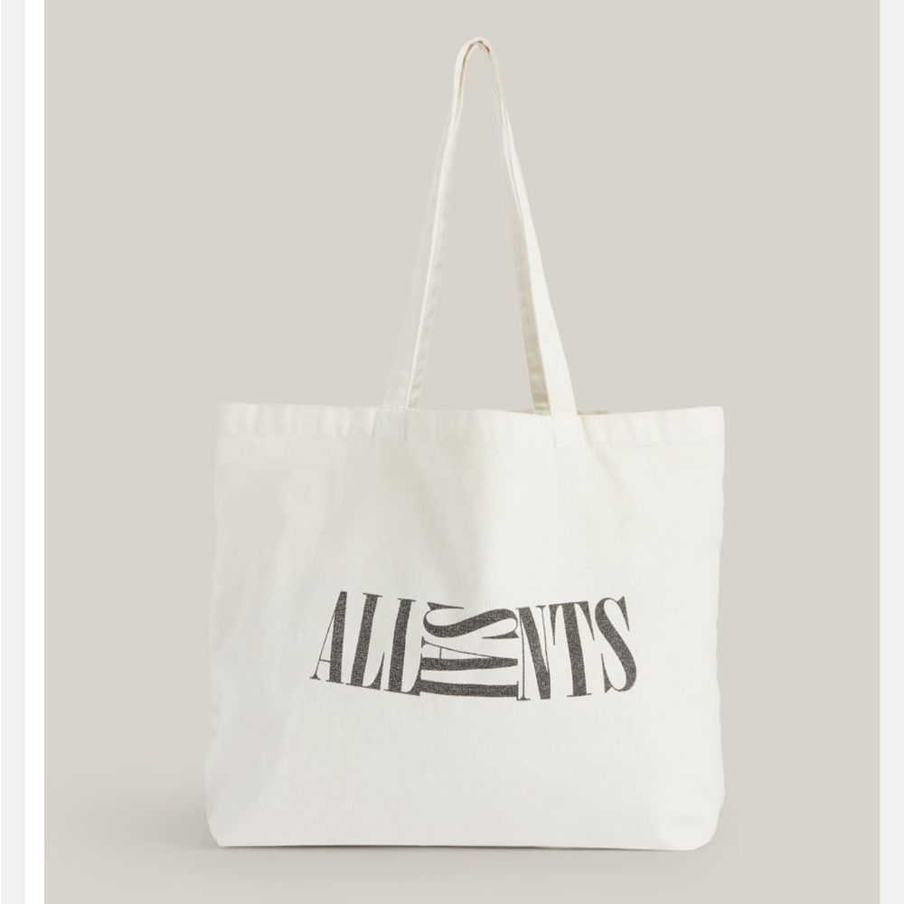 All Saints AllSaints ‘Oppose’ shopper bag chalk and black NWT